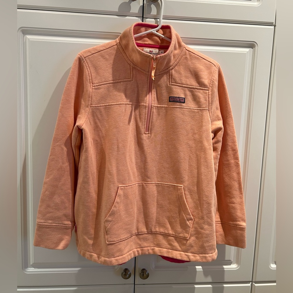 Vineyard Vines Ladies Peach Half Zip Sweatshirt Size M